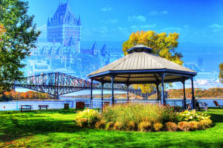Quebec City Park and Bridge