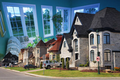 Cozy Neighborhood Photo Montage