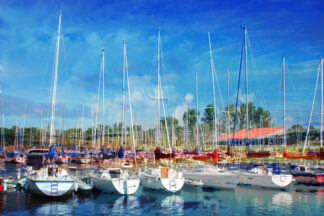 Sail Boats Marina Photo Montage