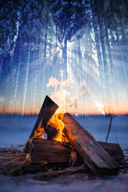 Wintery Wood Fire 01
