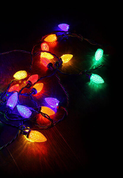 Christmas Lights on Black Background - Cool and Inspiring Royalty-Free Stock Images and Animations at Budget Price
