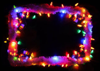 Colorful Christmas Light Frame - Cool and Inspiring Royalty-Free Stock Images and Animations at Budget Price