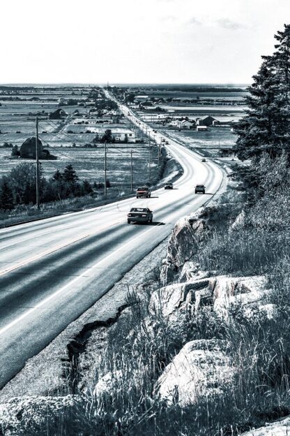 B&W Canadian Country Road - Cool and Inspiring Royalty-Free Stock Images and Animations at Budget Price