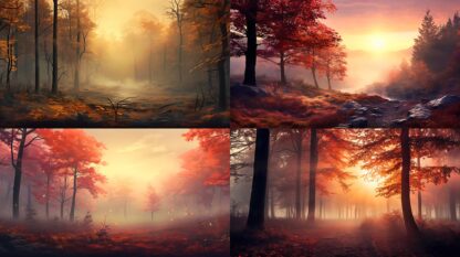 Soothing Autumn Sunrise in the Forest
