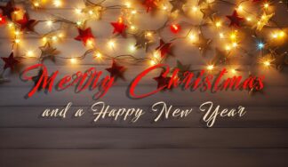 Illuminated Merry Christmas and a Happy New Year