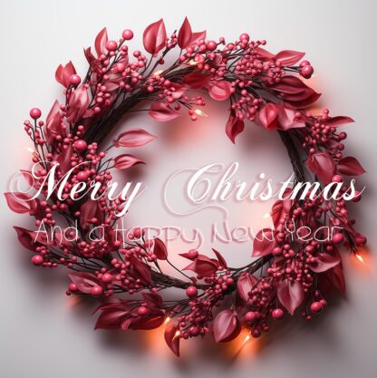 Merry Christmas Wreath and a Happy New Year