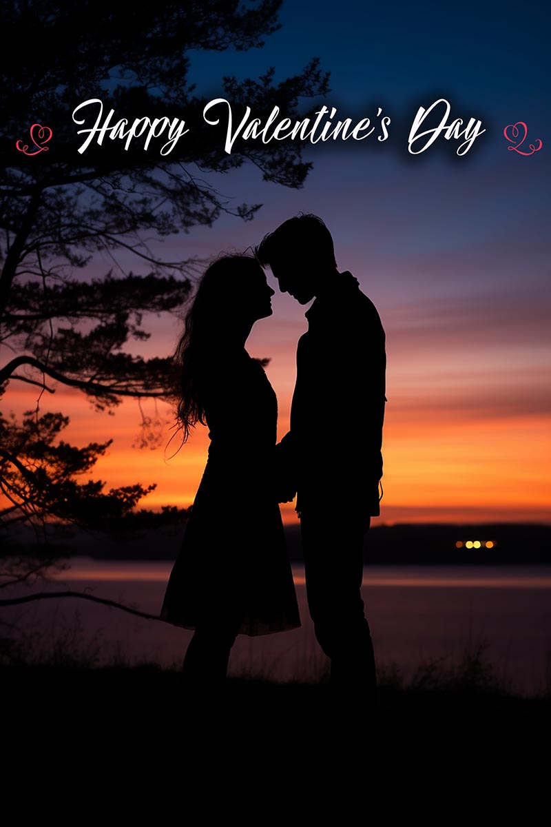Happy Valentine's Day - Hetero Couple at Twilight Time