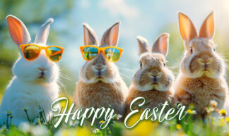 Happy Easter Wishes - Curious Bunnies