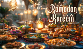 Ramadan Kareem - Large Feast at Night
