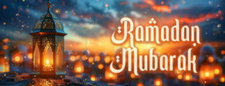 Ramadan Mubarak Banner - Inspiring Sunset Lights