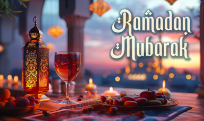 Ramadan Mubarak - Traditional Sunset Feast Image