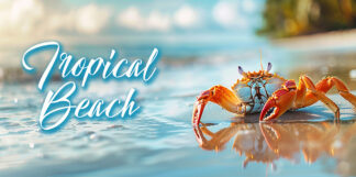 Tropical Beach - Small Sea Crab Image