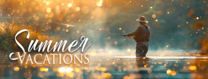 Summer Vacations Banner - Fly Fishing in the Wild