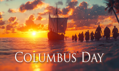 Columbus Day - Explorers landing in America